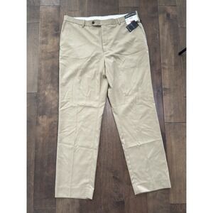 Joseph & Feiss Men's Khaki Classic Fit Dress Pants 38X32 Flat Front Wool‎ Blend
